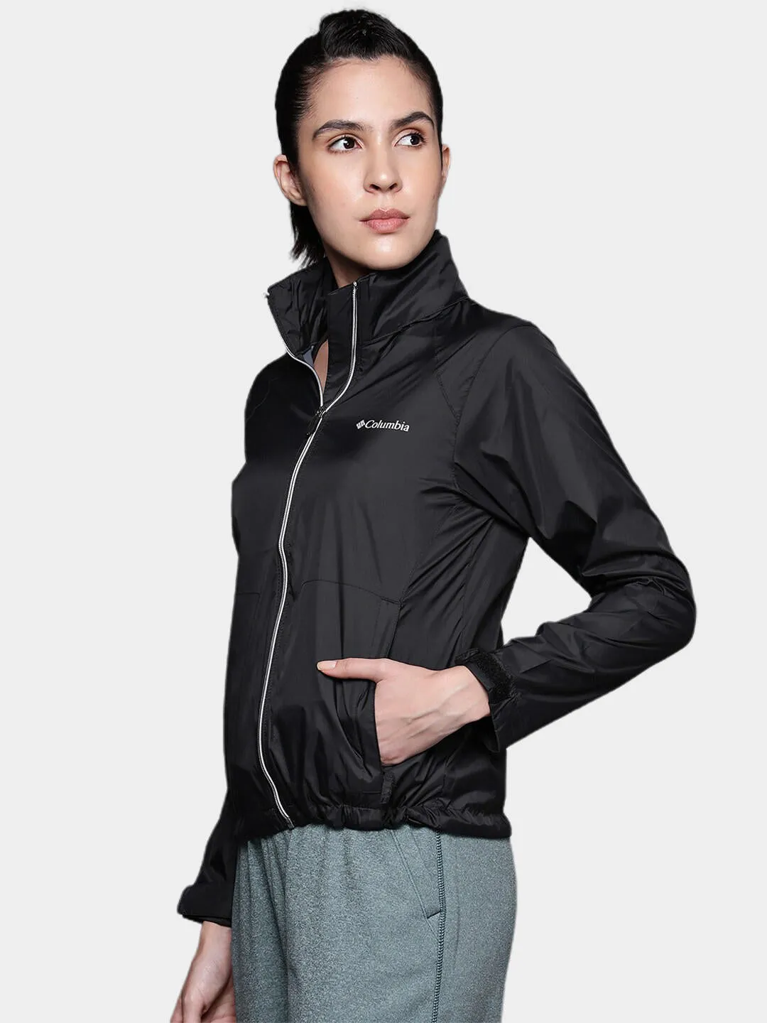 Columbia Women Black Switchback III Waterproof Rain Jacket