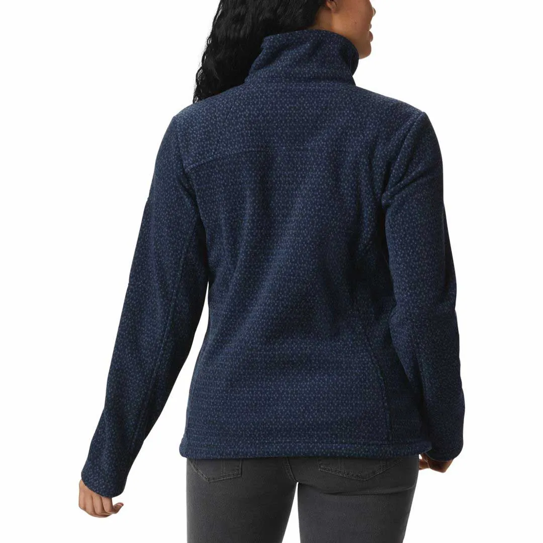 Columbia Women Blue Fast Trek Printed Fleece Jacket