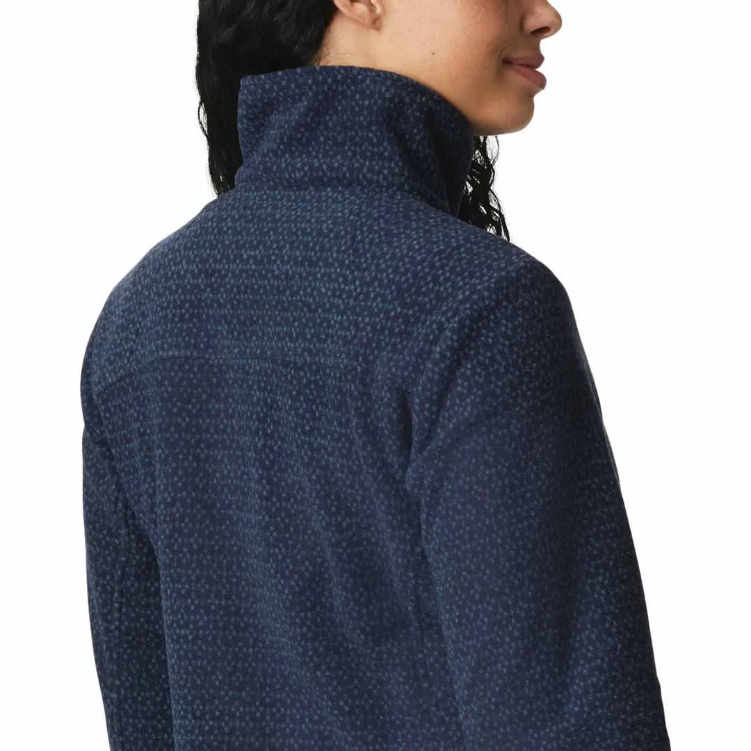 Columbia Women Blue Fast Trek Printed Fleece Jacket