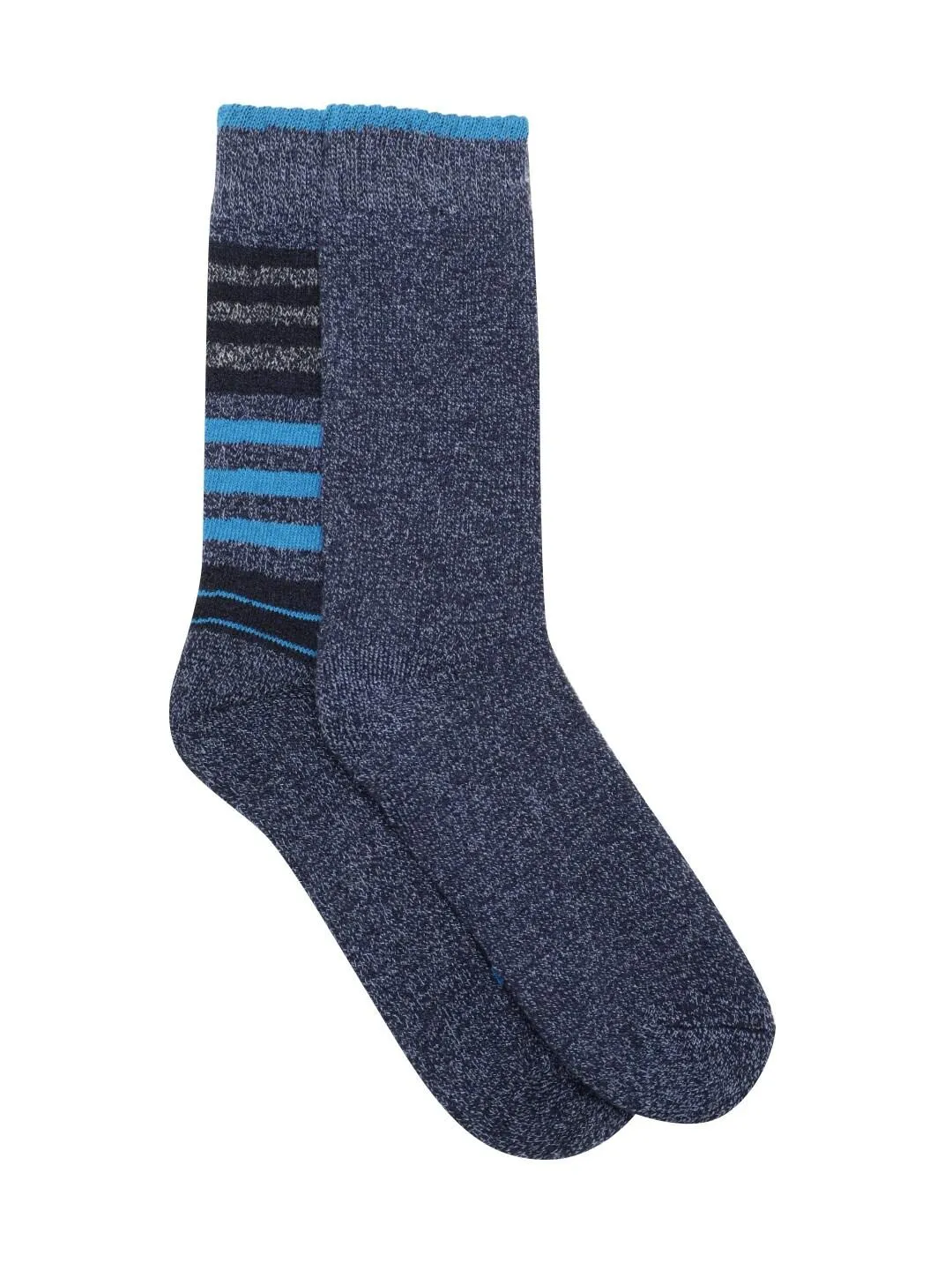Columbia Women Blue Moisture Control Stripe Crew (2 Pairs) (Non Returnable)