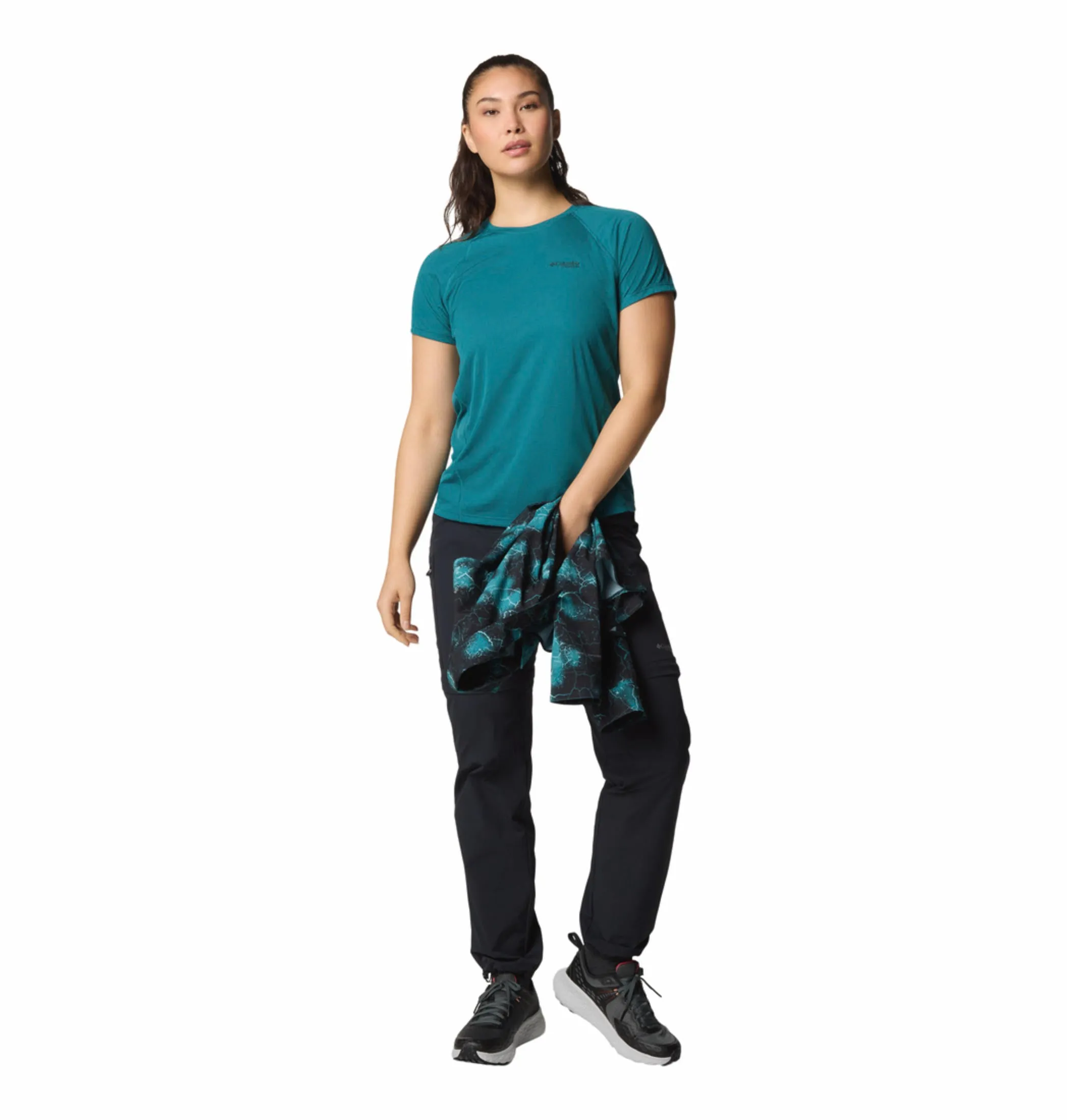 Columbia Women Blue Omni-Freeze Cirque River Pro Crew Tshirt