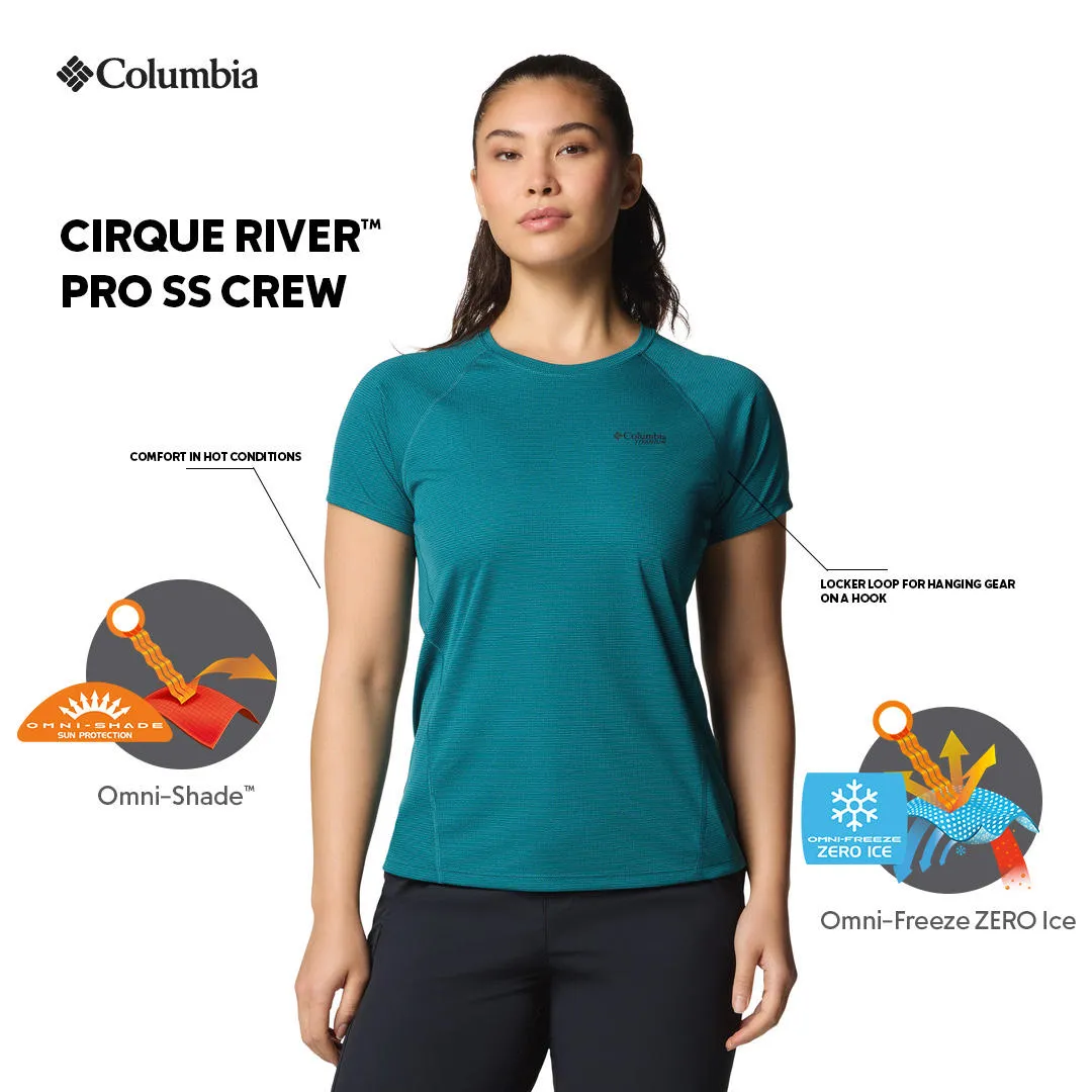 Columbia Women Blue Omni-Freeze Cirque River Pro Crew Tshirt