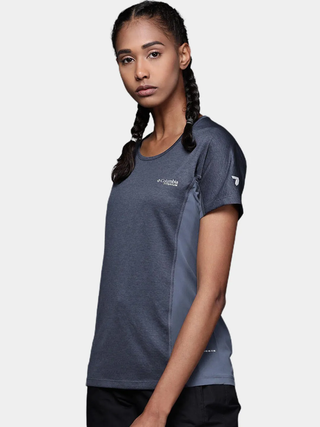 Columbia Women Blue Omni-Freeze W Irico Tshirt