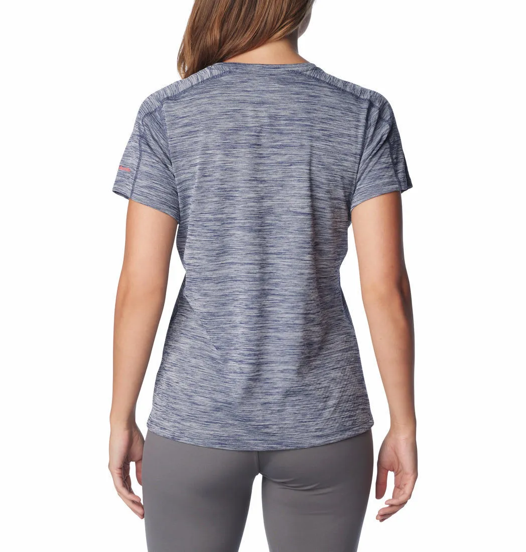 Columbia Women Blue Omni-Freeze W Zero Rules Graphic Crew Tshirt