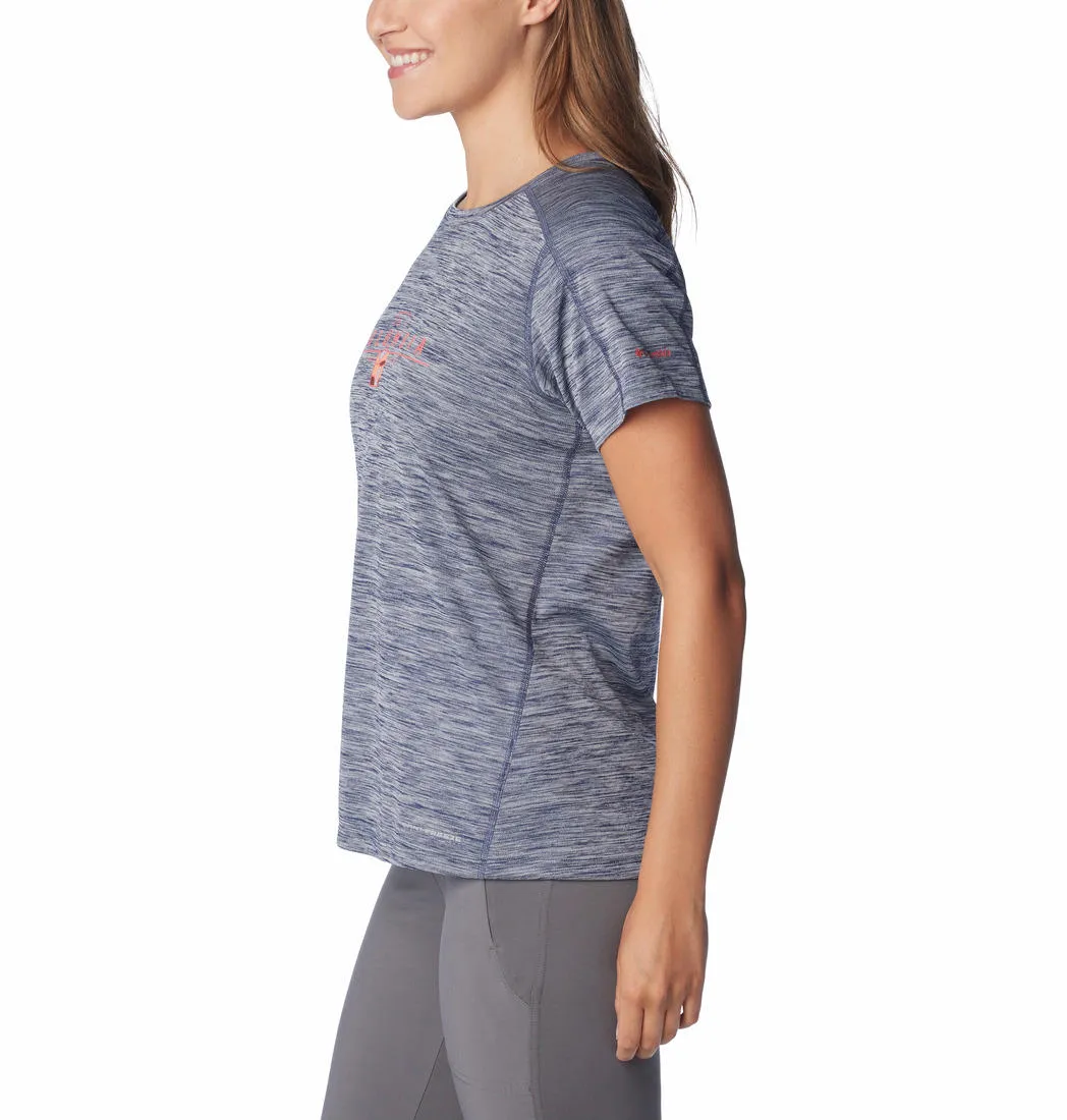 Columbia Women Blue Omni-Freeze W Zero Rules Graphic Crew Tshirt