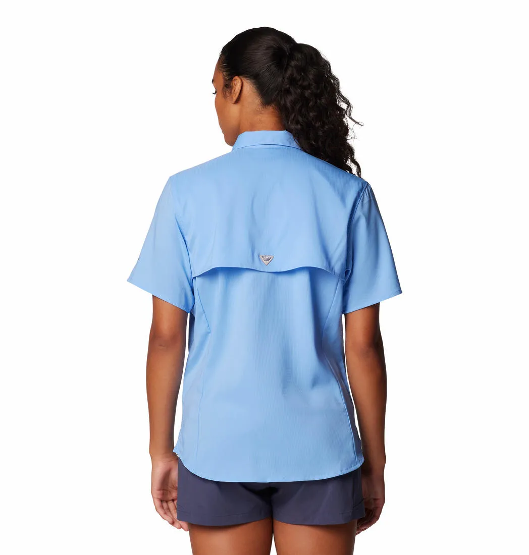 Columbia Women Blue Omni-Shade Tamiami II Short Sleeve Shirt