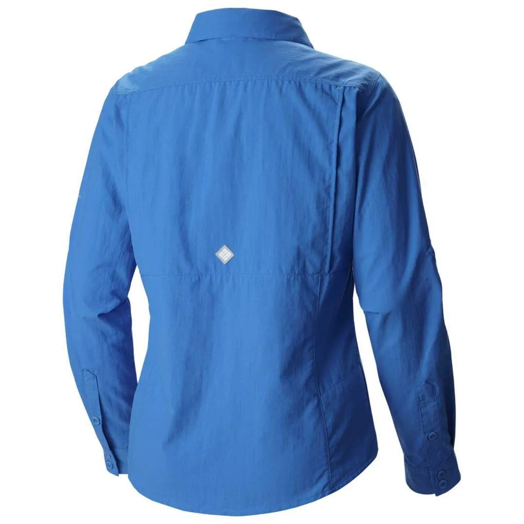 Columbia Women Blue Omni-Shield Cascades Explorer Long Sleeve Shirt