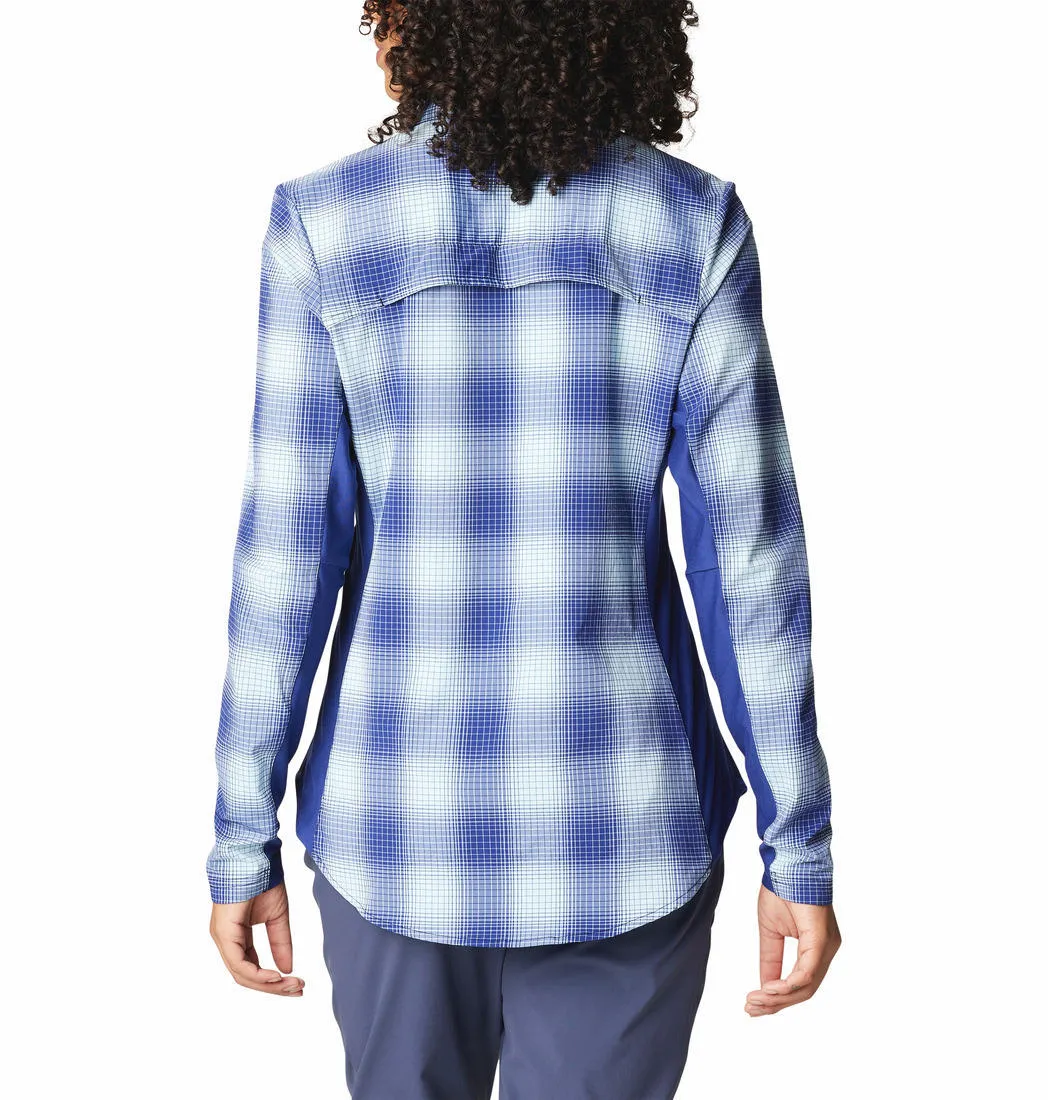 Columbia Women Blue Omni-Shield Claudia Ridge Long Sleeve Shirt