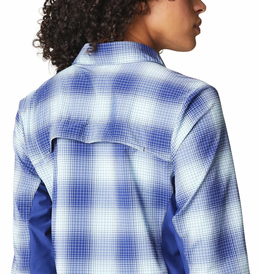 Columbia Women Blue Omni-Shield Claudia Ridge Long Sleeve Shirt