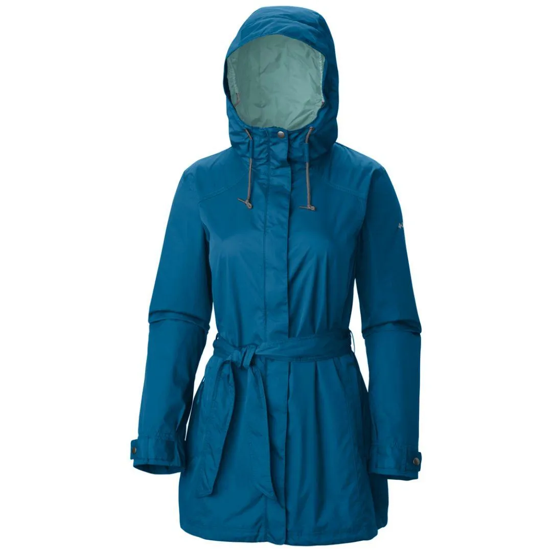 Columbia Women Blue Omni-Shield Pardon My Trench Rain Waterproof Rain Jacket