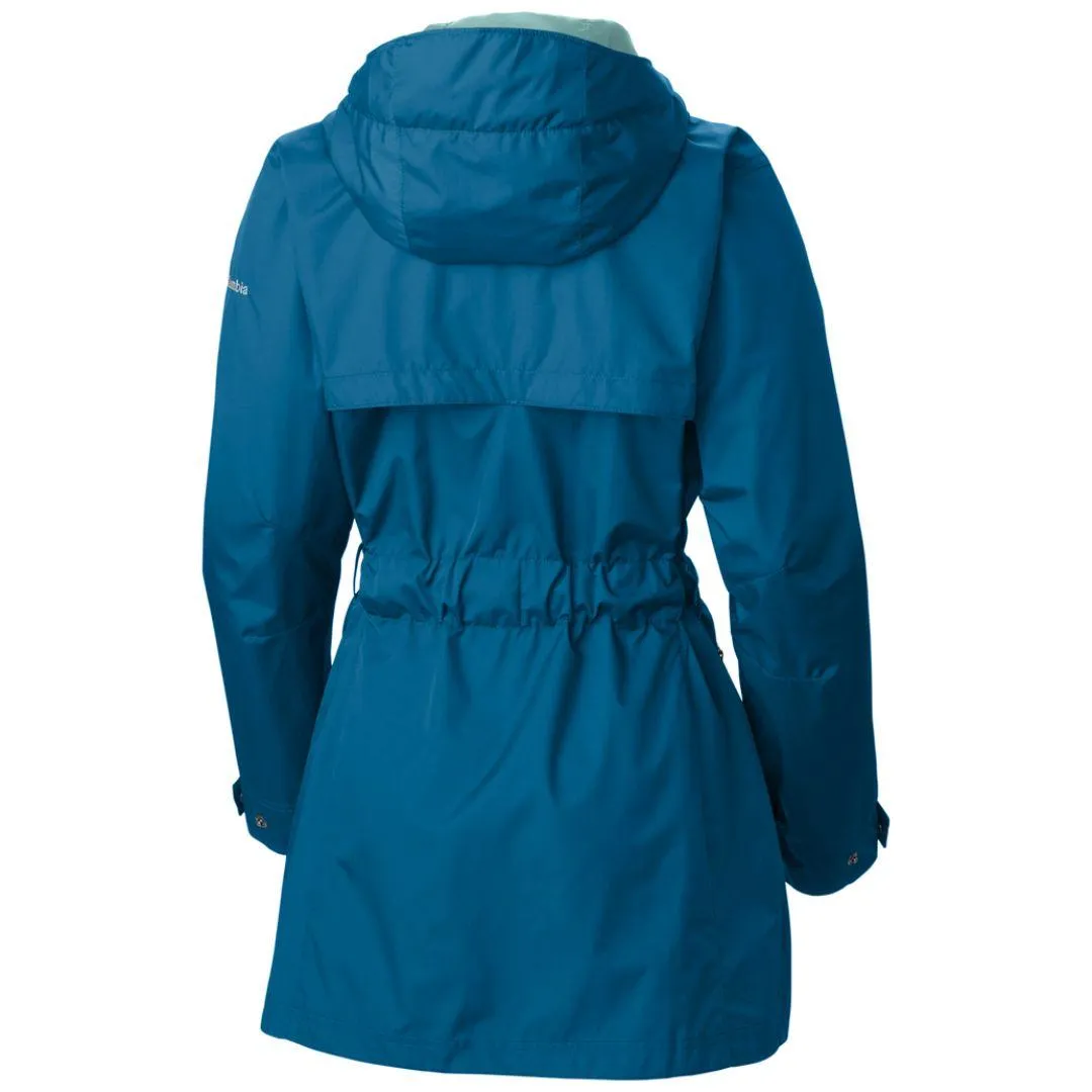 Columbia Women Blue Omni-Shield Pardon My Trench Rain Waterproof Rain Jacket