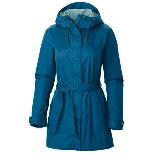 Columbia Women Blue Omni-Shield Pardon My Trench Rain Waterproof Rain Jacket