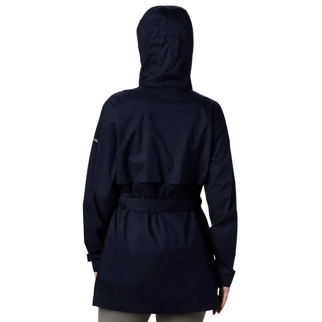 Columbia Women Blue Omni-Shield Pardon My Trench Rain Waterproof Rain Jacket