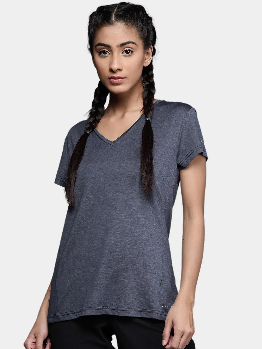 Columbia Women Blue Omni-Wick Bryce Tshirt