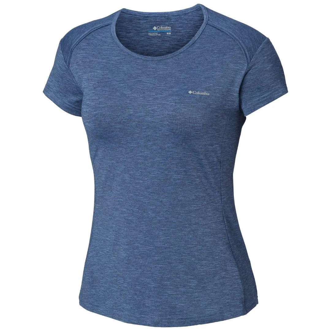 Columbia Women Blue Omni-Wick Firwood Camp Tshirt