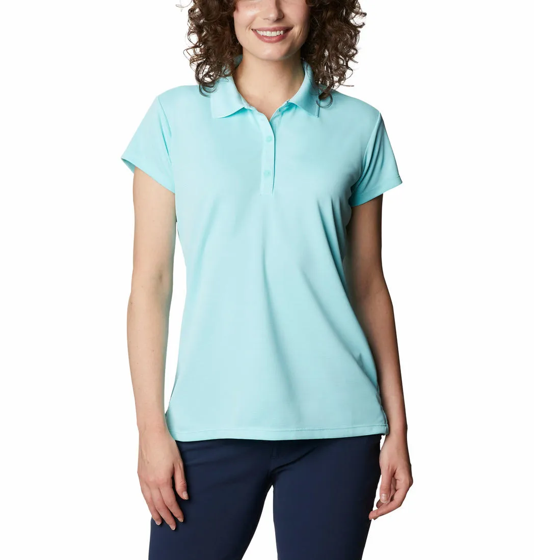 Columbia Women Blue Omni-Wick Innisfree Polo Tshirt