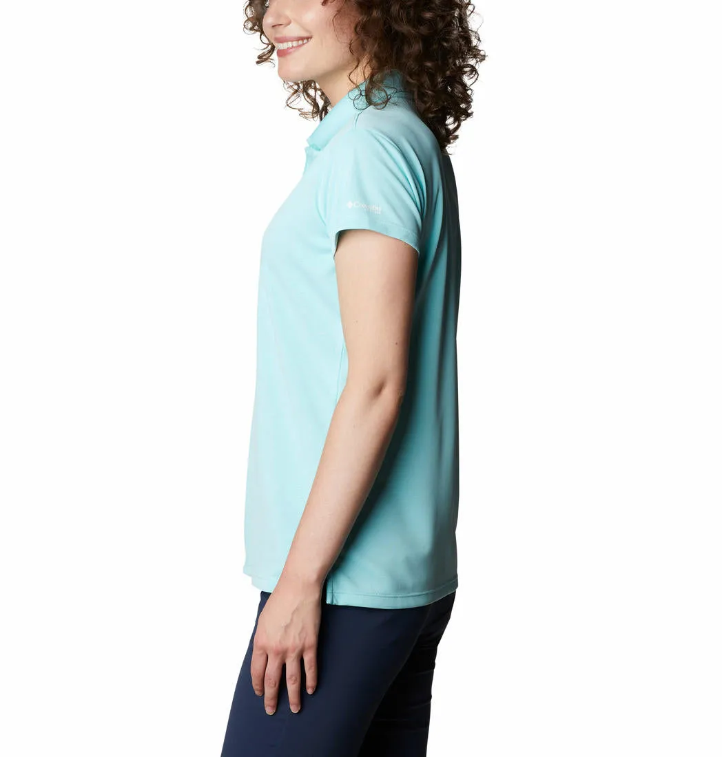 Columbia Women Blue Omni-Wick Innisfree Polo Tshirt