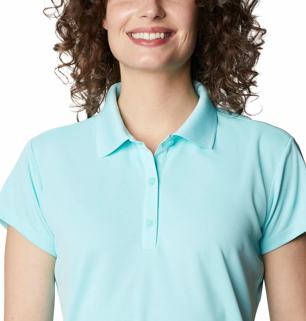 Columbia Women Blue Omni-Wick Innisfree Polo Tshirt