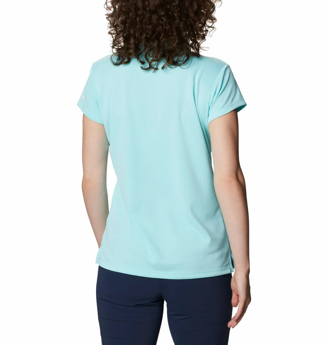 Columbia Women Blue Omni-Wick Innisfree Polo Tshirt