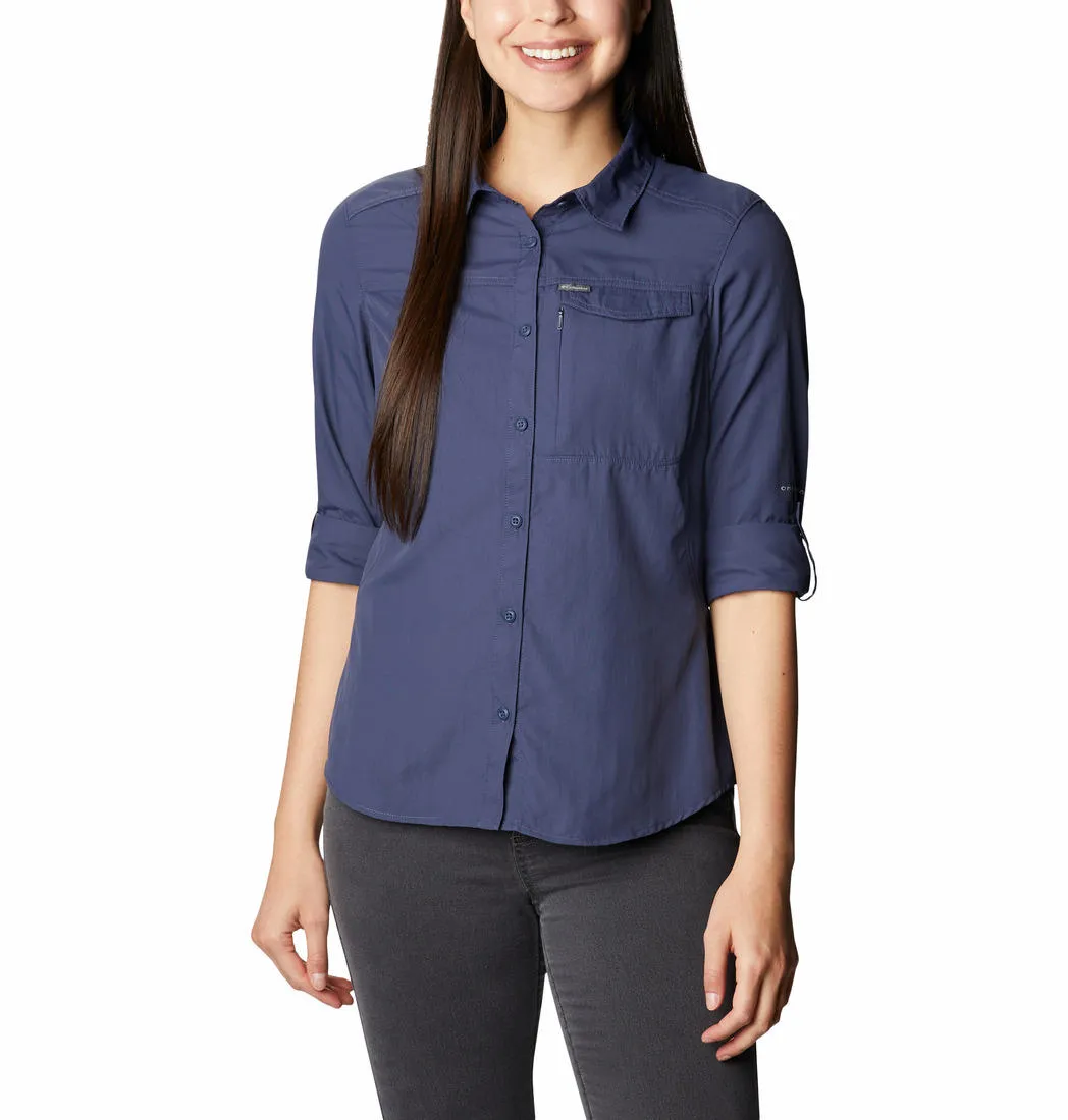 Columbia Women Blue Omni-Wick Silver Ridge 2.0 Long Sleeve Shirt