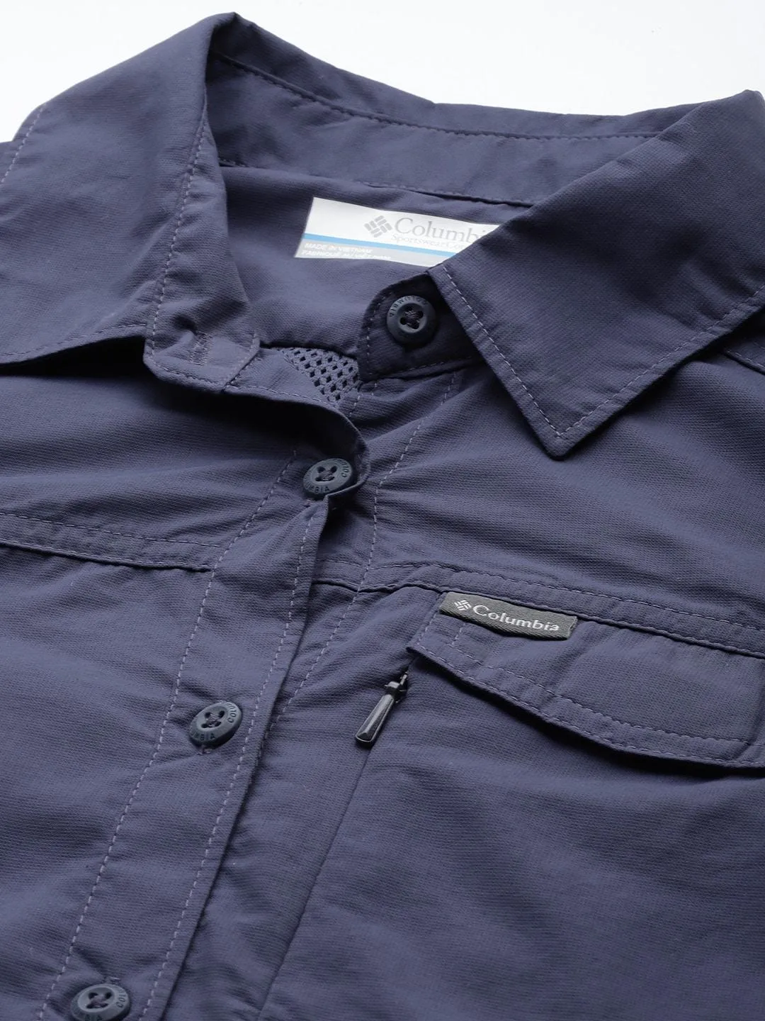 Columbia Women Blue Omni-Wick Silver Ridge 2.0 Long Sleeve Shirt