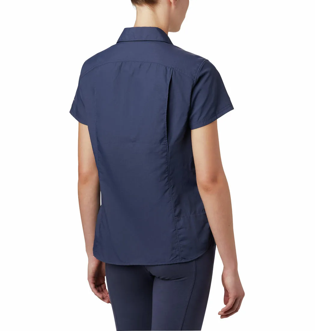 Columbia Women Blue Omni-Wick Silver Ridge 2.0 Short Sleeve Shirt
