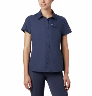 Columbia Women Blue Omni-Wick Silver Ridge 2.0 Short Sleeve Shirt