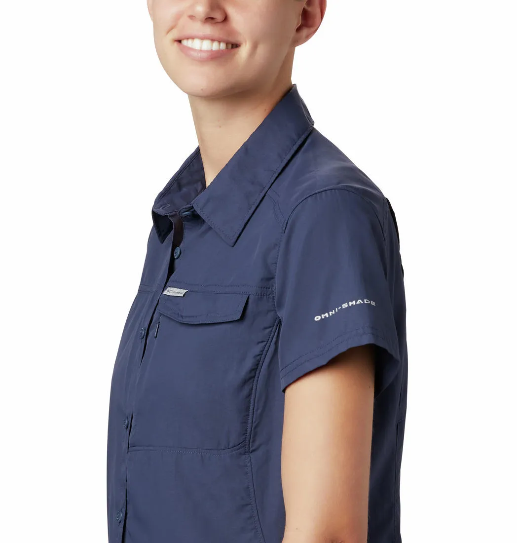 Columbia Women Blue Omni-Wick Silver Ridge 2.0 Short Sleeve Shirt