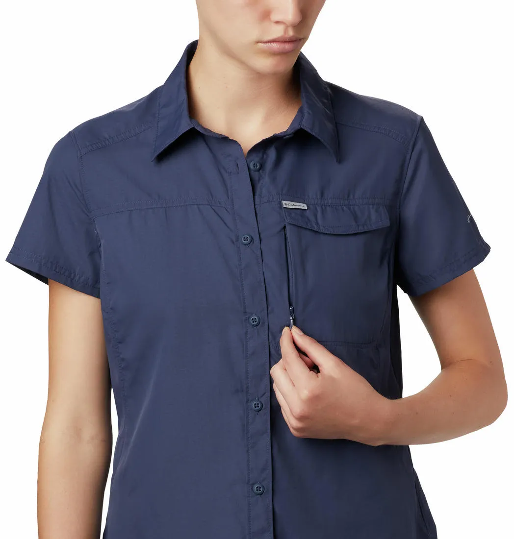 Columbia Women Blue Omni-Wick Silver Ridge 2.0 Short Sleeve Shirt