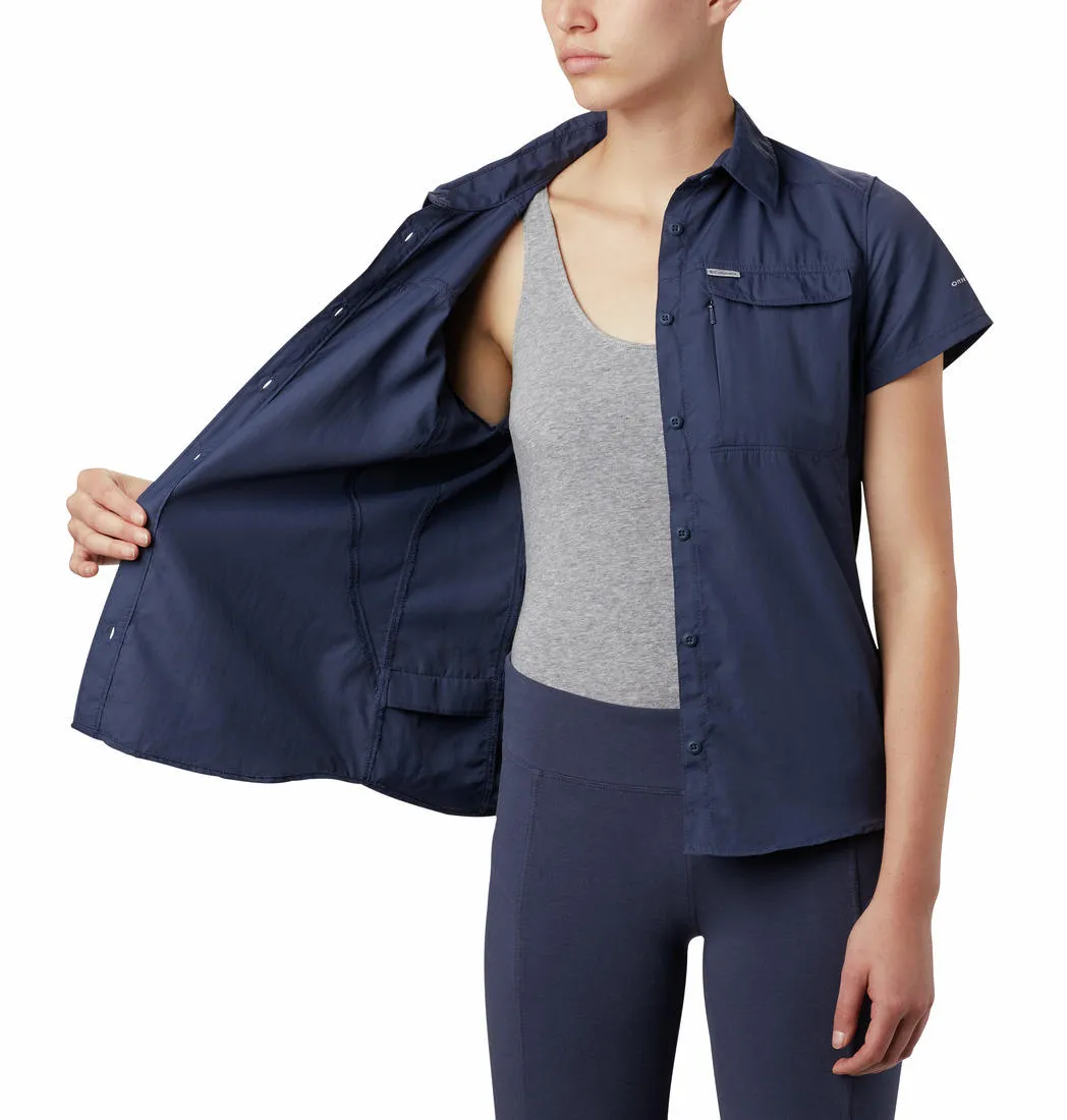Columbia Women Blue Omni-Wick Silver Ridge 2.0 Short Sleeve Shirt