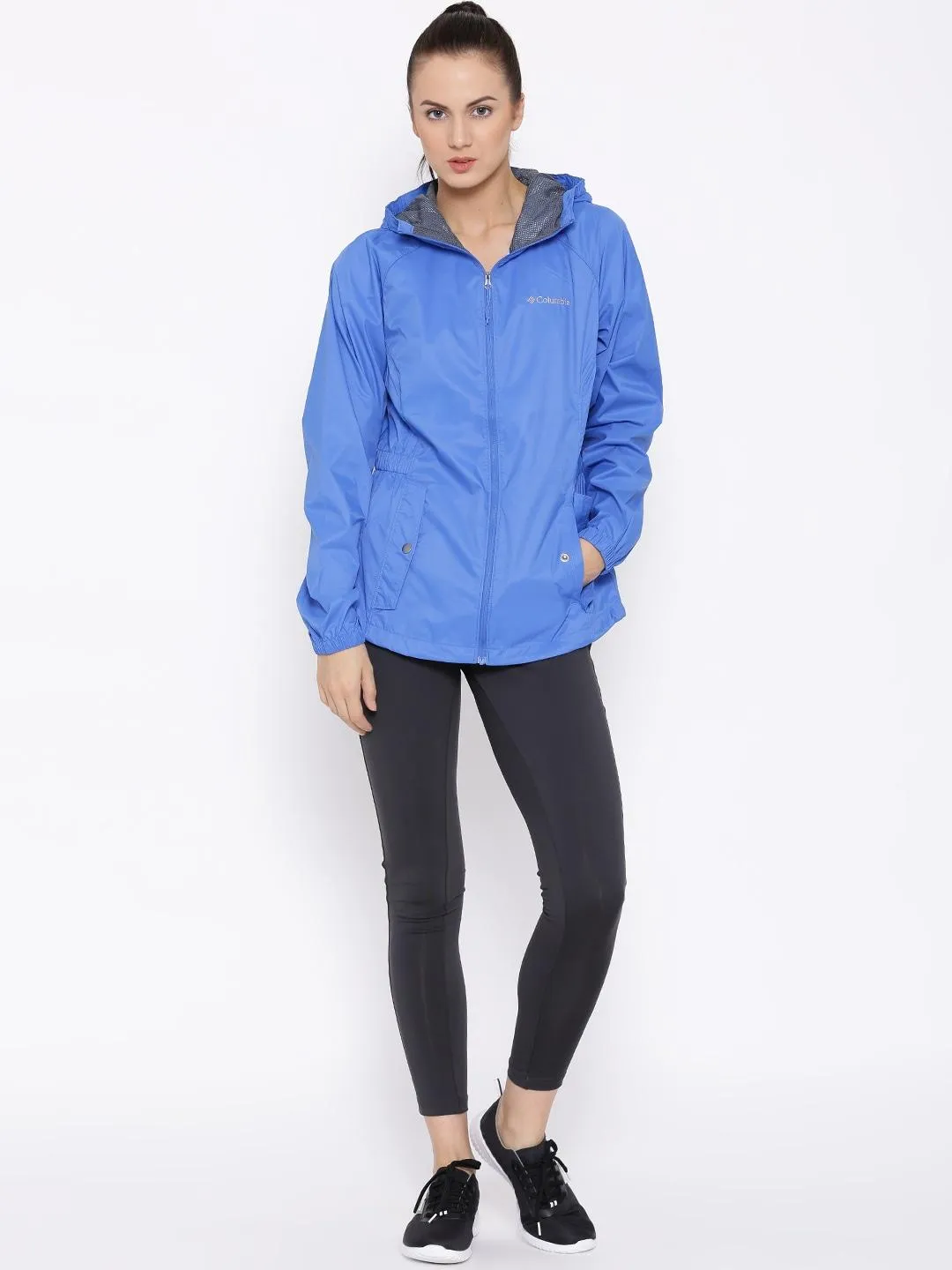 Columbia Women Blue Proxy Falls Waterproof Rain Jacket