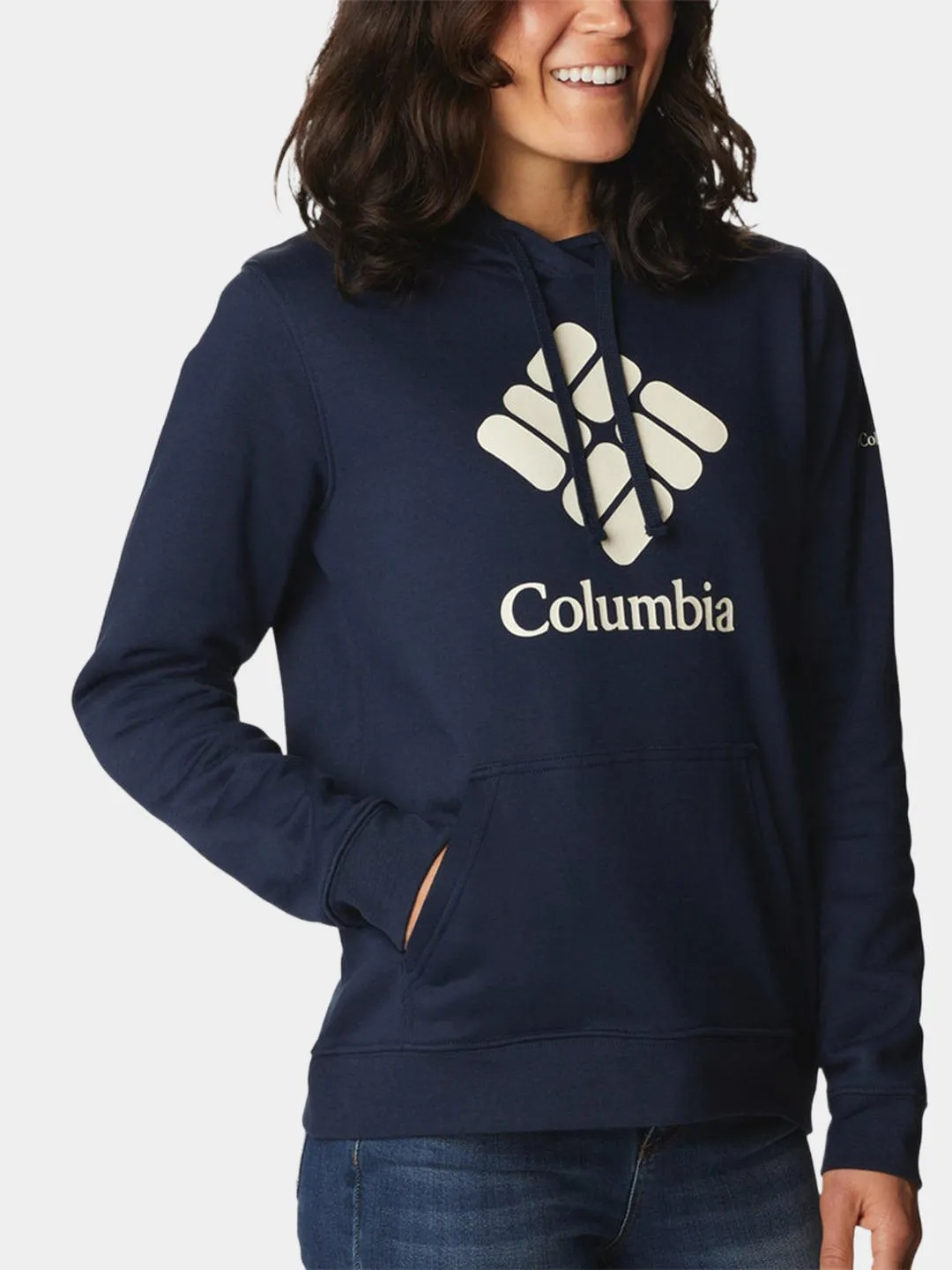 Columbia Women Blue Trek Graphic Hoodie