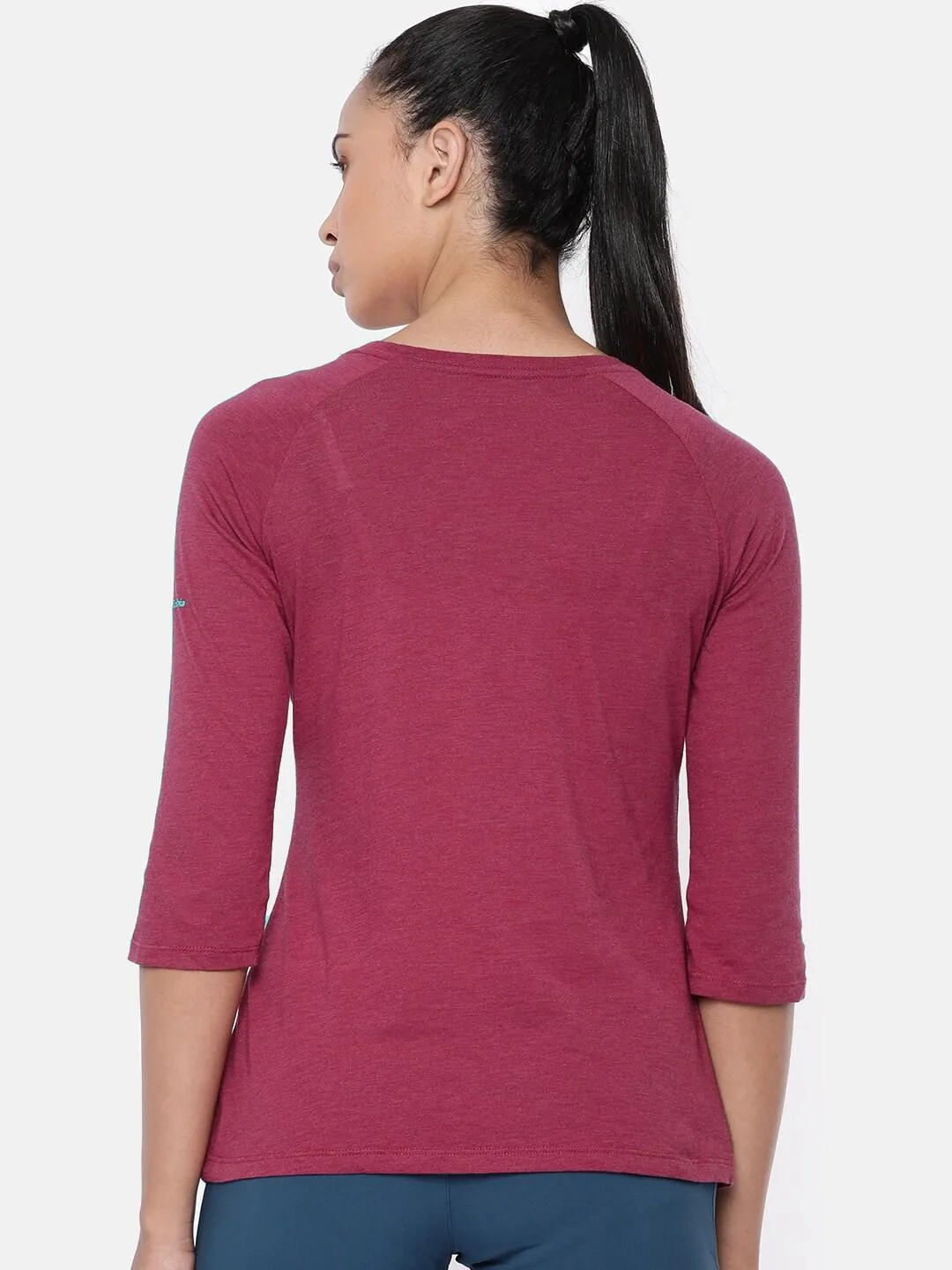 Columbia Women Blue Weekend Explorer 3/4 Tshirt