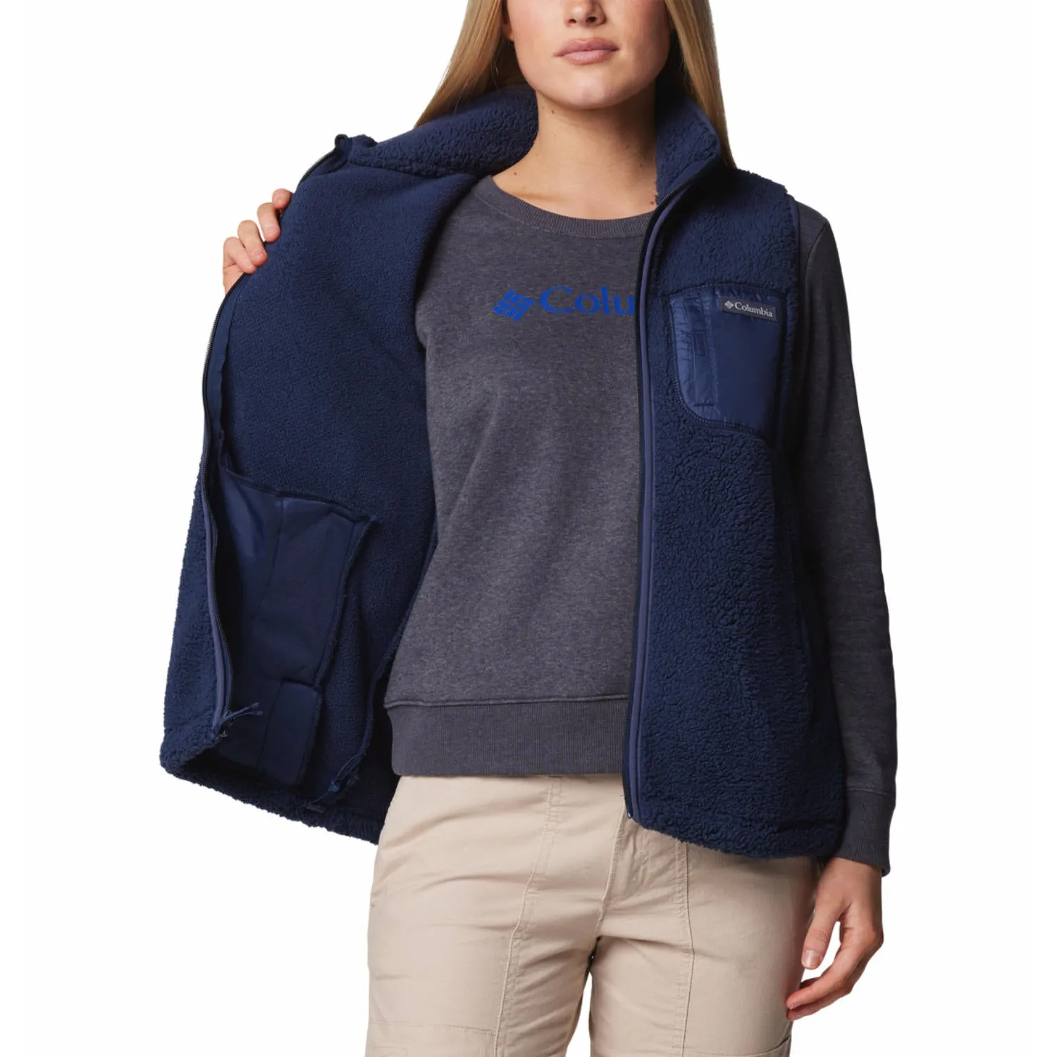 Columbia Women Blue West Bend II Vest