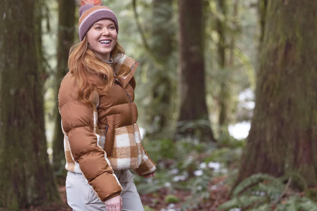 Columbia Women Brown Leadbetter Point Sherpa Hybrid Jacket