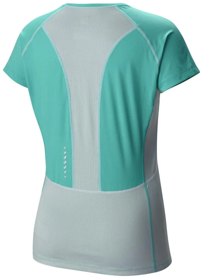 Columbia Women Green Freeze Degree III Short Sleeve Shirt
