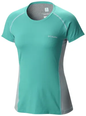 Columbia Women Green Freeze Degree III Short Sleeve Shirt
