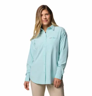 Columbia Women Green Omni-Shield Boundless Trek LayeringII Long Sleeve Shirt