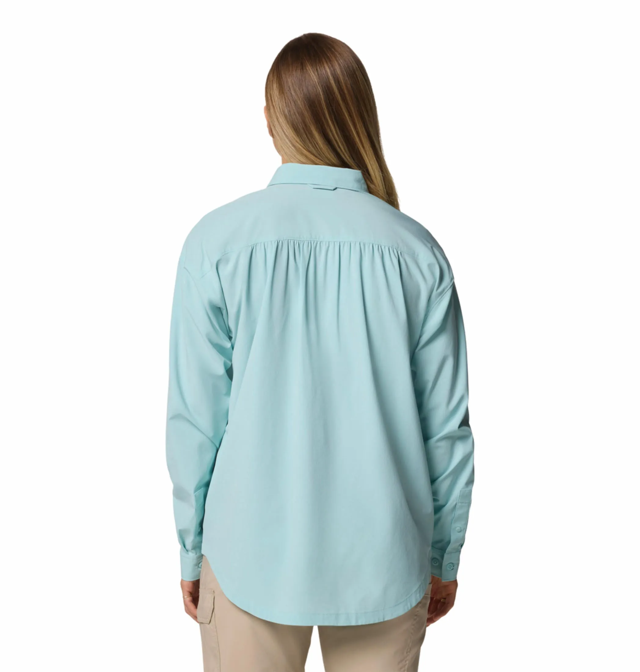 Columbia Women Green Omni-Shield Boundless Trek LayeringII Long Sleeve Shirt