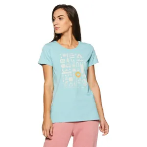 Columbia Women Green Omni-Wick Camp Stamp Performance Tshirt
