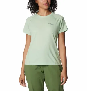Columbia Women Green Omni-Wick Cirque River Crew Tshirt