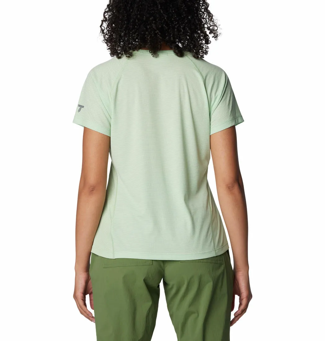 Columbia Women Green Omni-Wick Cirque River Crew Tshirt