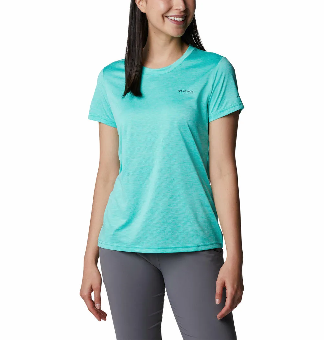 Columbia Women Green Omni-Wick Hike Crew Tshirt
