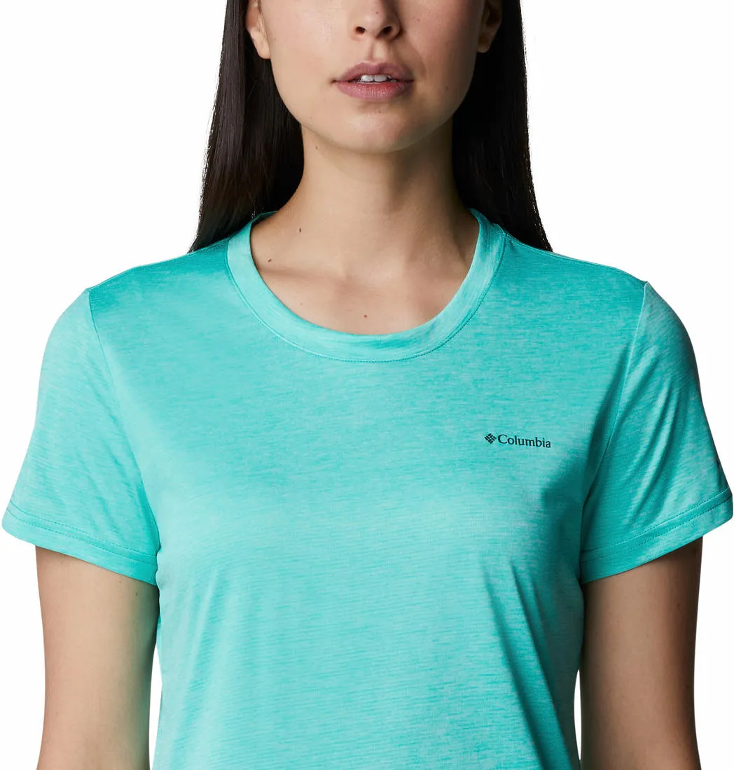 Columbia Women Green Omni-Wick Hike Crew Tshirt