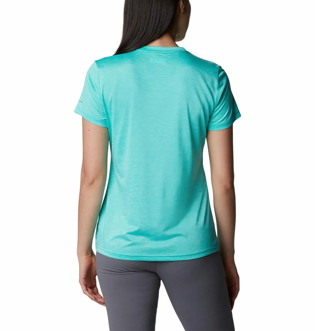 Columbia Women Green Omni-Wick Hike Crew Tshirt