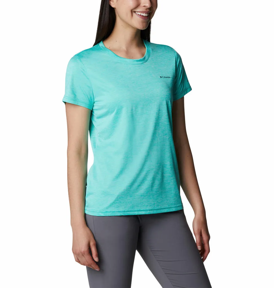 Columbia Women Green Omni-Wick Hike Crew Tshirt