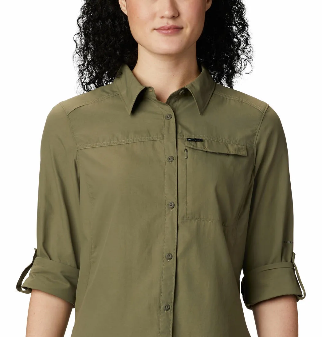 Columbia Women Green Omni-Wick Silver Ridge 2.0 Long Sleeve Shirt