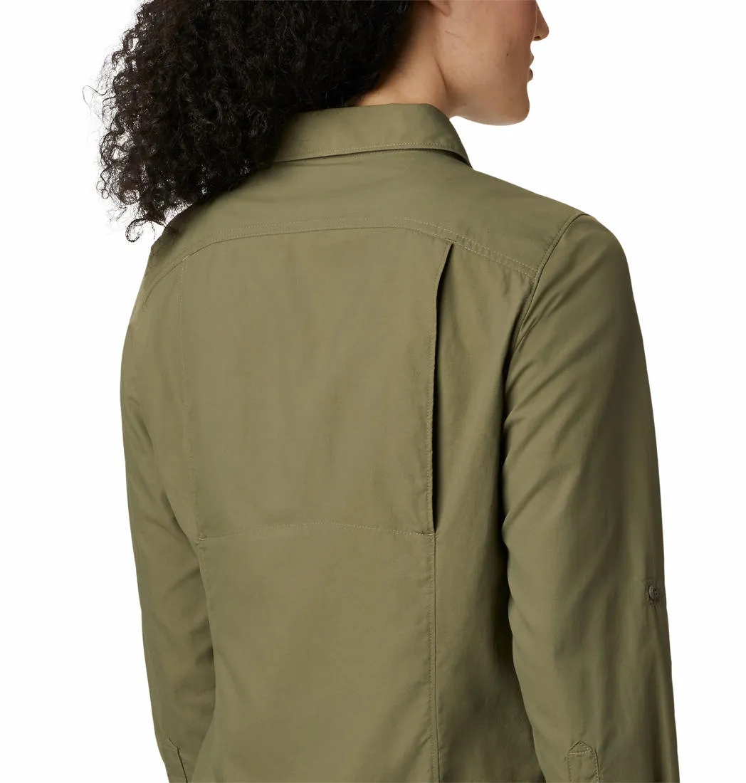 Columbia Women Green Omni-Wick Silver Ridge 2.0 Long Sleeve Shirt