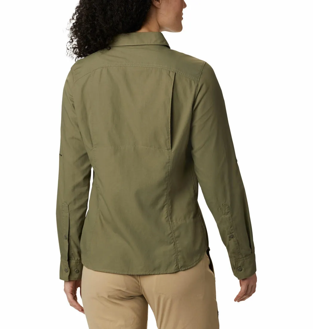 Columbia Women Green Omni-Wick Silver Ridge 2.0 Long Sleeve Shirt