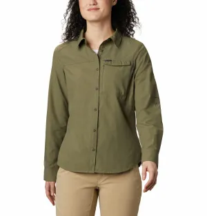 Columbia Women Green Omni-Wick Silver Ridge 2.0 Long Sleeve Shirt